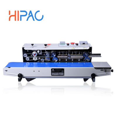 Hipac FRD1000W Electric Band Sealer with 0-18m/min Sealing Speed 220V Power Supply and Adjustable Temperature for Beverage Packaging