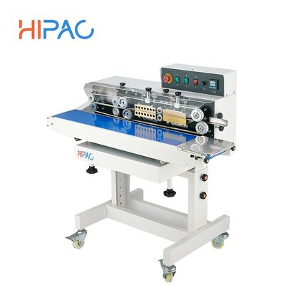 Heavy Duty Continuous Band Sealer with 25KG Load Capacity, 0-24m/min Sealing Speed, and 0-300°C Temperature Range for Food Packaging